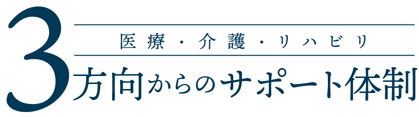3方向からのサポート体制